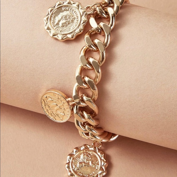 3/$30 💛 Chunky Boho Coin Bracelet - Picture 2 of 4